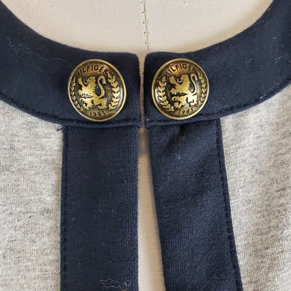 Tommy Hilfiger NEW Women Gray Heather Contrast Trim Open Front Jacket M - Picture 9 of 12